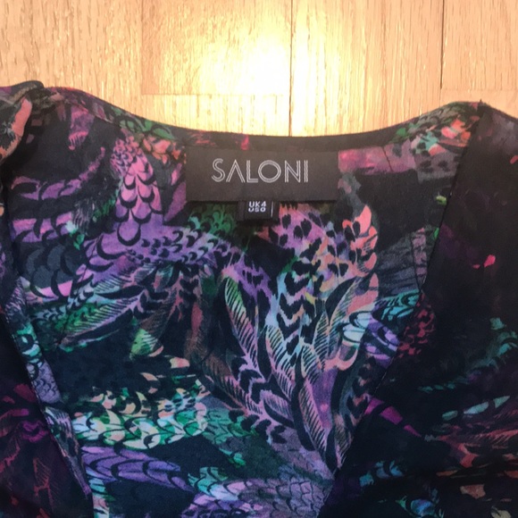 SALONI Katie Women’s 100% Silk Dress Size 0 - Picture 4 of 8
